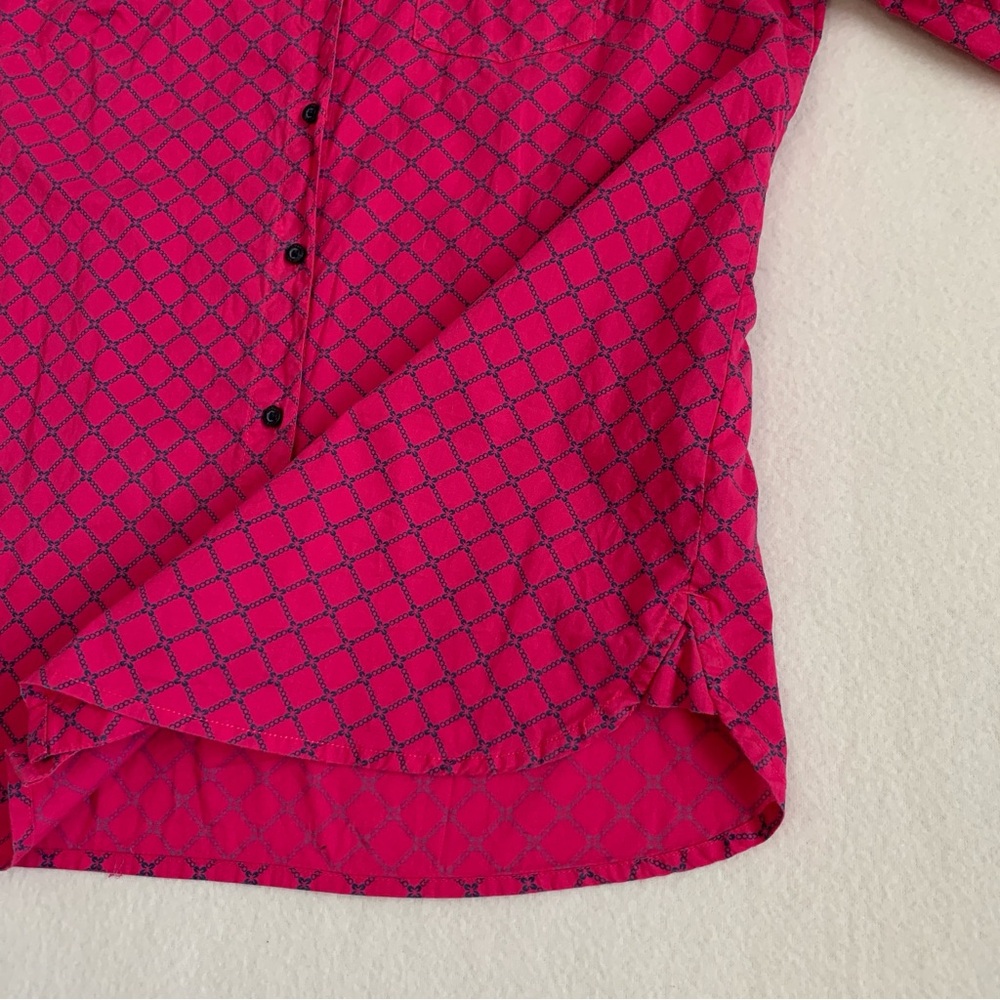 Tommy Hilfiger Women's Long Sleeve Button Up Classic Shirt Cotton Pink L *Flaw - Picture 8 of 16